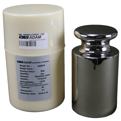 Adam Equipment OIML F1 5kg Calibration Weight for ETB 6202/8202, STB 6202/8202, NBL, HCB 6001 Balances, Stainless Steel, Single - 700100013 - Click Image to Close